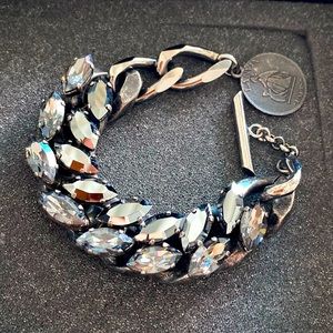 LANVIN Crystal Chain Bracelet